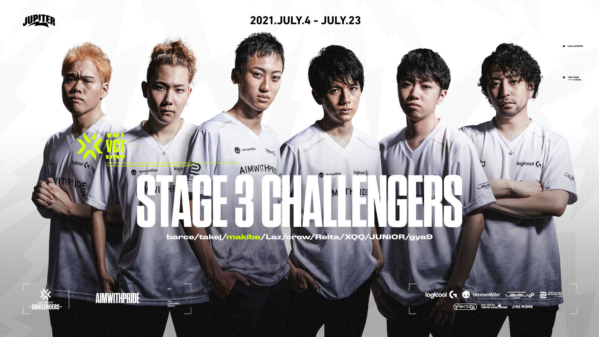 VALORANT – makiba 加入＆『VALORANT CHAMPIONS TOUR 2021』STAGE3 Challengers に出場