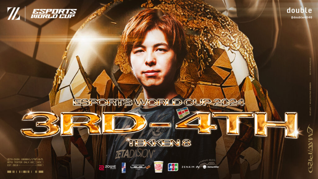 TEKKEN部門 – 『Esports World Cup 2024』double3位, KEISUKE結果報告