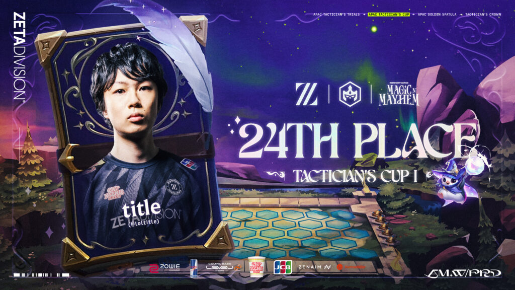 TEAMFIGHT TACTICS部門 – 『MAGIC n’ MAYHEM APAC TACTICIAN’S CUP Ⅰ』title 結果報告