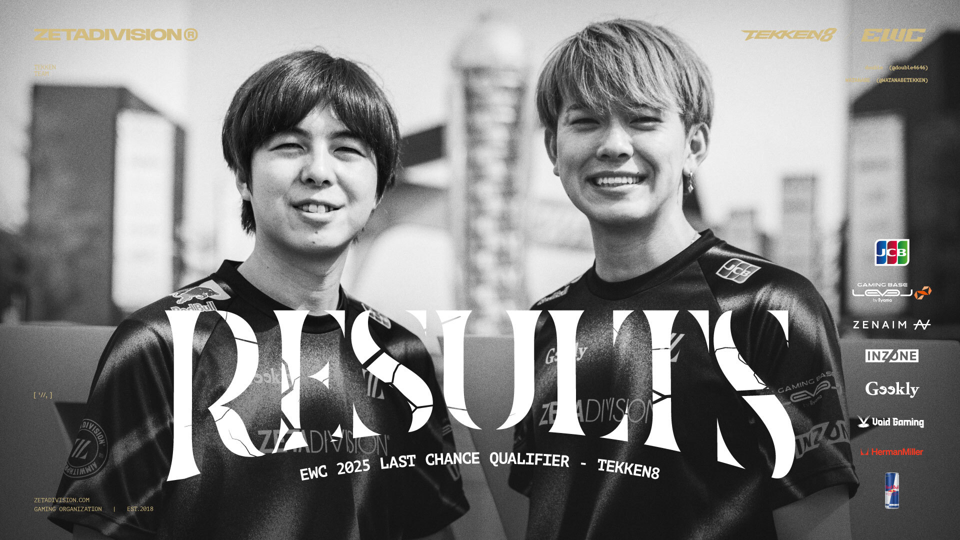 TEKKEN部門 – 『Esports World Cup 2025 – TEKKEN 8 LCQ』double, WATANABE結果報告