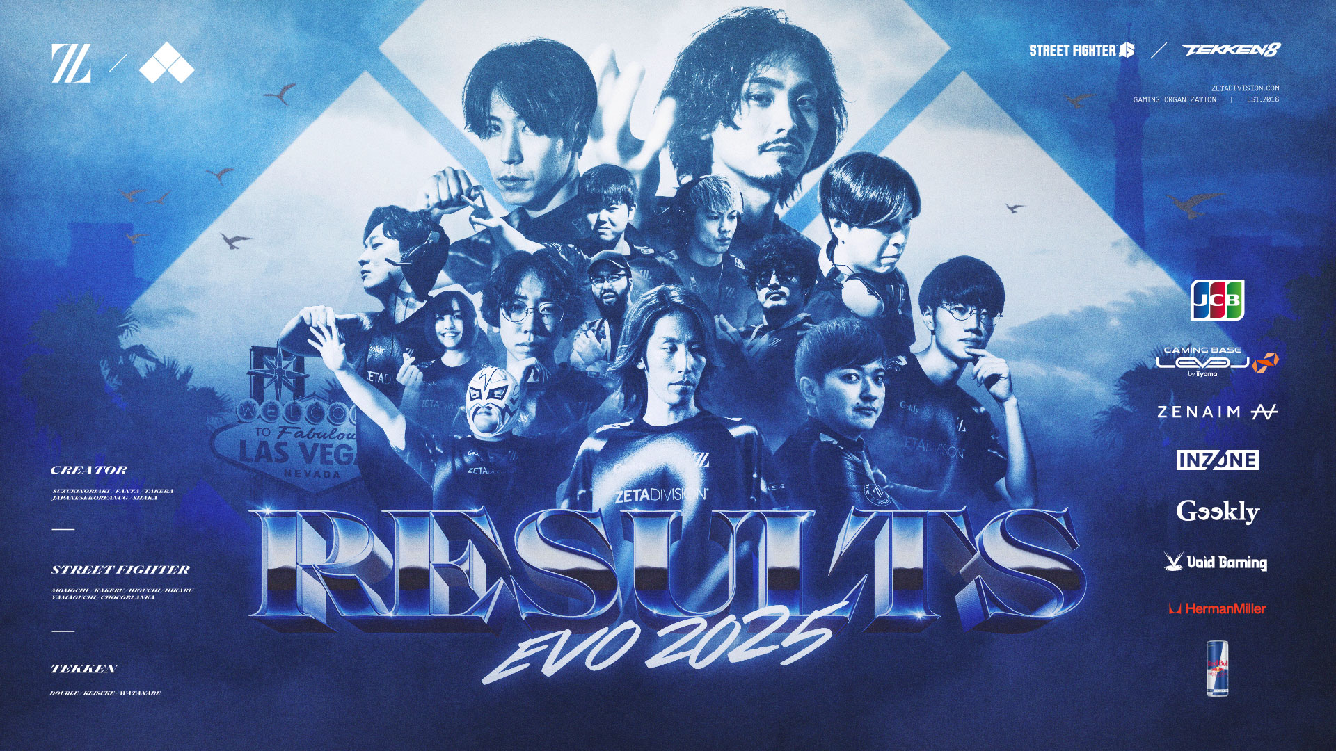 STREET FIGHTER, TEKKEN部門, CREATOR部門 – 『EVO 2025』結果報告