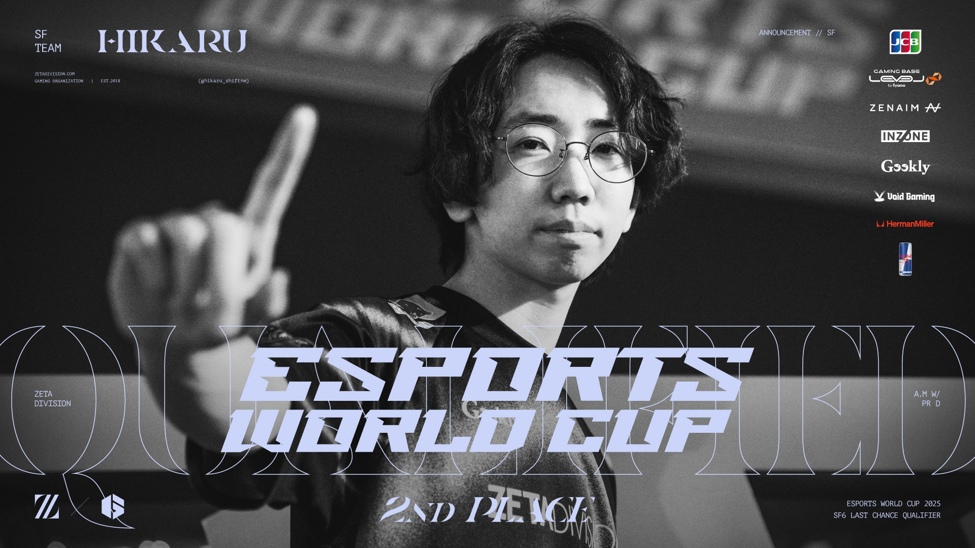 STREET FIGHTER部門 – 『Esports World Cup 2025 – Street Fighter 6 LCQ』ひかる2位, ヤマグチ結果報告