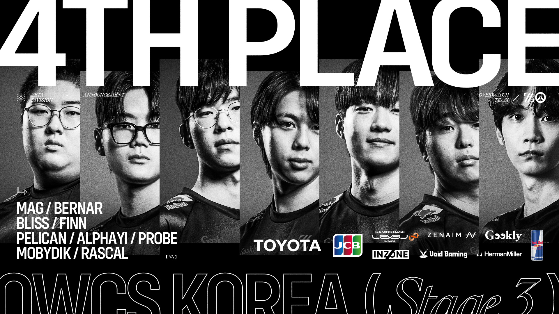 OVERWATCH部門 – 『Overwatch Champions Series Korea 2025 Stage 3』4位