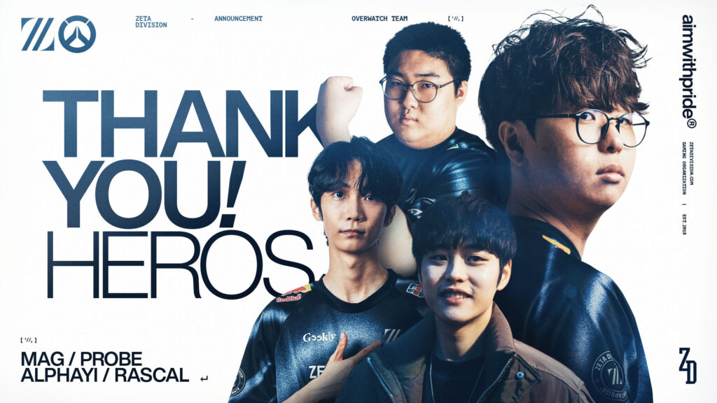 OVERWATCH部門 – AlphaYi, MAG, Probe, Rascal退団のお知らせ