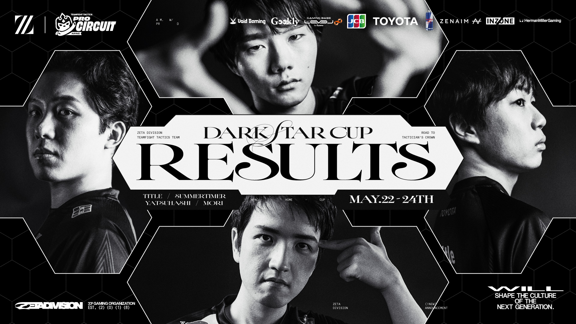 TEAMFIGHT TACTICS部門 – 『TPC APAC Dark Star Cup』 title, summertimer, yatsuhashi, mori 結果報告