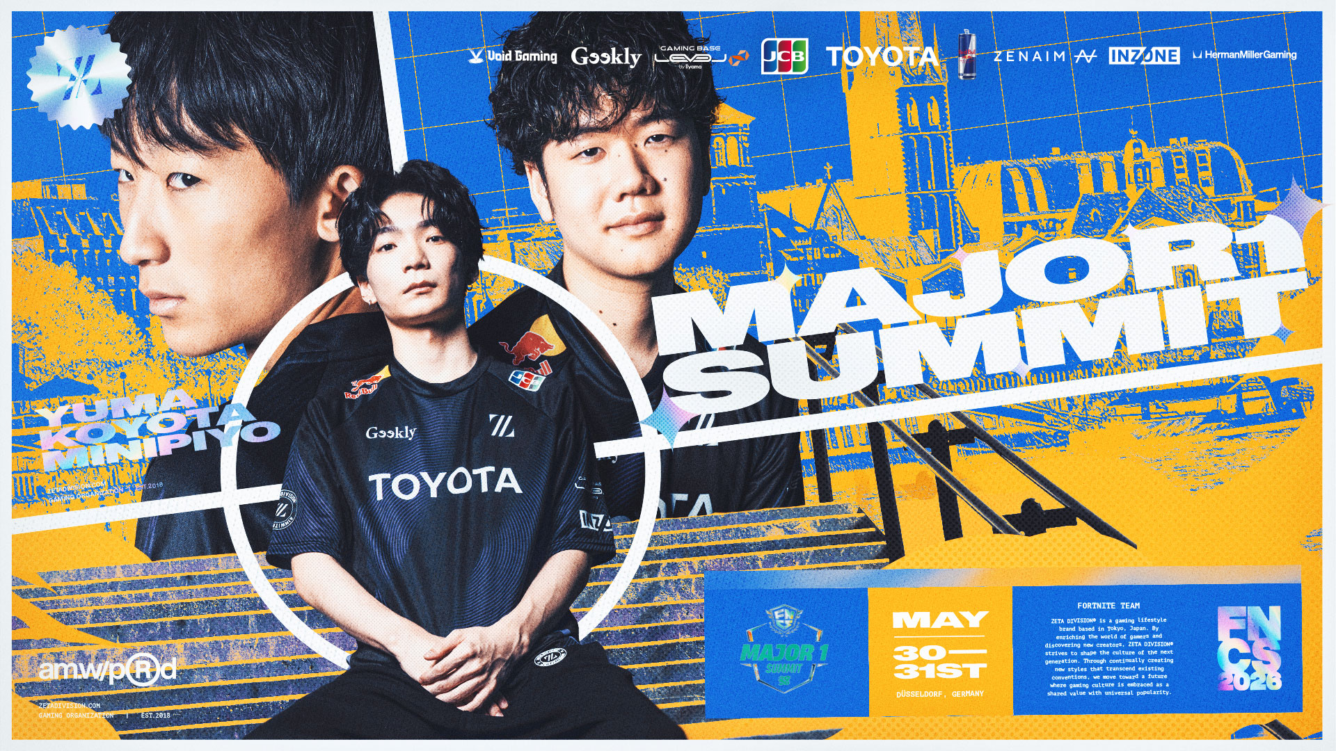 FORTNITE部門 – Minipiyo, yuma, Koyotaが『Fortnite Champion Series 2026 Major 1 Summit』に出場