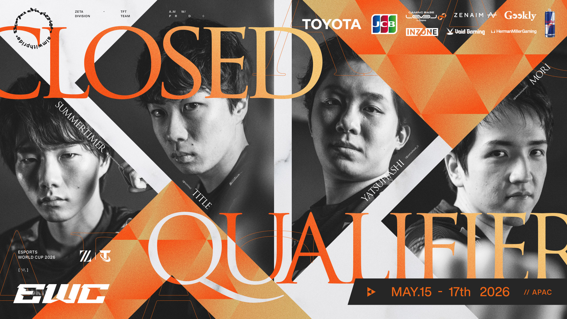 TEAMFIGHT TACTICS部門 – title, summetimer, yatsuhashi, moriが『EWC26 Teamfight Tactics Closed Qualifier – APAC』に出場
