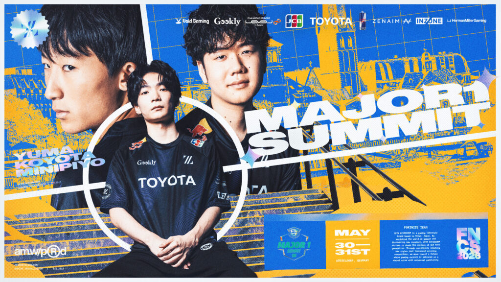 FORTNITE部門 – Minipiyo, yuma, Koyotaが『Fortnite Champion Series 2026 Major 1 Summit』に出場