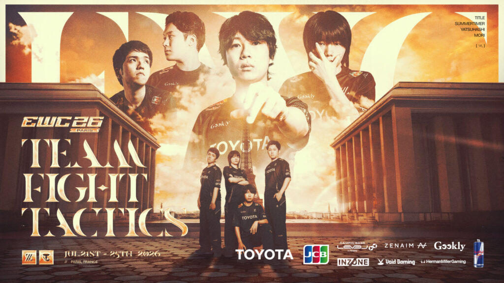 TEAMFIGHT TACTICS部門 – 『Esports World Cup 2026』 title, summetimer, yatsuhashi, mori 結果報告