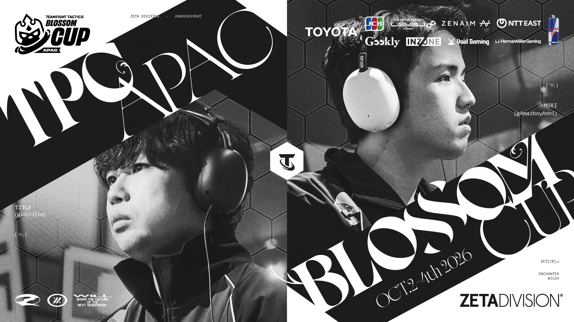 TEAMFIGHT TACTICS部門 – title, moriが『TPC APAC Blossom Cup』に出場